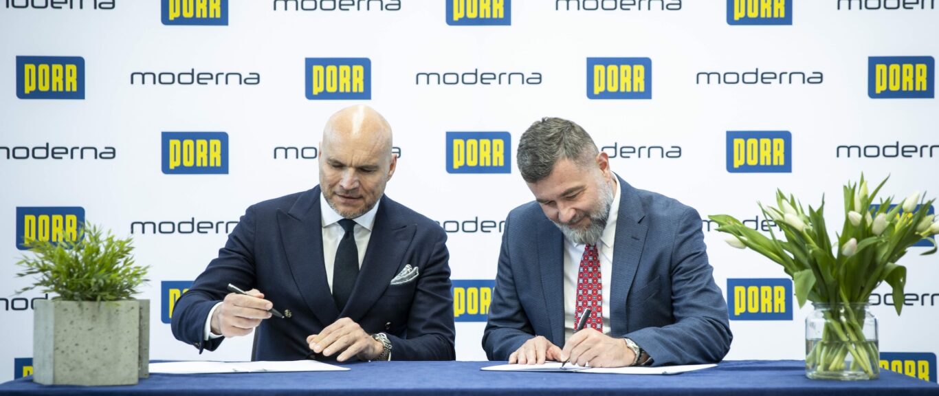 Adam Małaczek – Prezes Zarządu Moderna Holding, Piotr Kledzik – Prezes Zarządu PORR S.A.